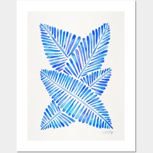 Blue Banana Leaves Posters and Art